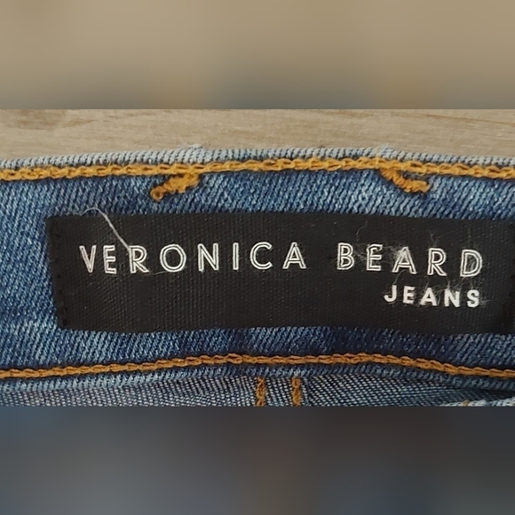 Veronica Beard Carly High Rise Bleach Above Ankle Crop  Splatter Jeans Size 24 - Picture 6 of 8